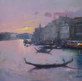 El paisaje marino abstracto del Gran Canal de Venecia